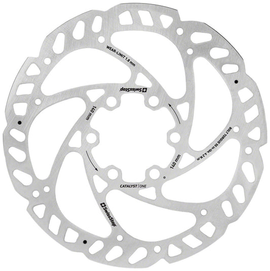 SwissStop Catalyst One Disc Rotor - 140mm 6-Bolt Silver Disc Rotor SwissStop   