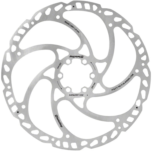 SwissStop Catalyst One Disc Rotor - 203mm 6-Bolt Silver Disc Rotor SwissStop   