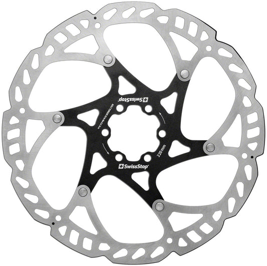 SwissStop Catalyst Pro Disc Rotor - 220mm 6-Bolt Silver/Black Disc Rotor SwissStop   