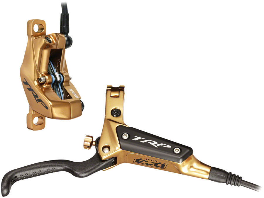 TRP DH-R EVO HD-M846 Disc Brake and Lever - Front Hydraulic Post Mount Gold Disc Brake & Lever TRP   