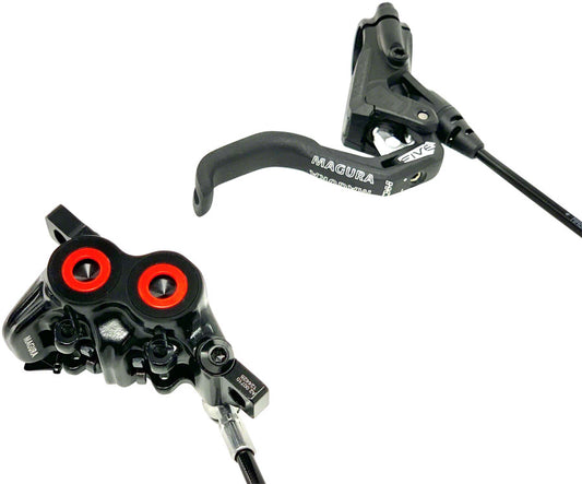 Magura MT5 HC Disc Brake Lever -  Front Rear Hydraulic Post Mount BLK/Neon Red Disc Brake & Lever Magura   