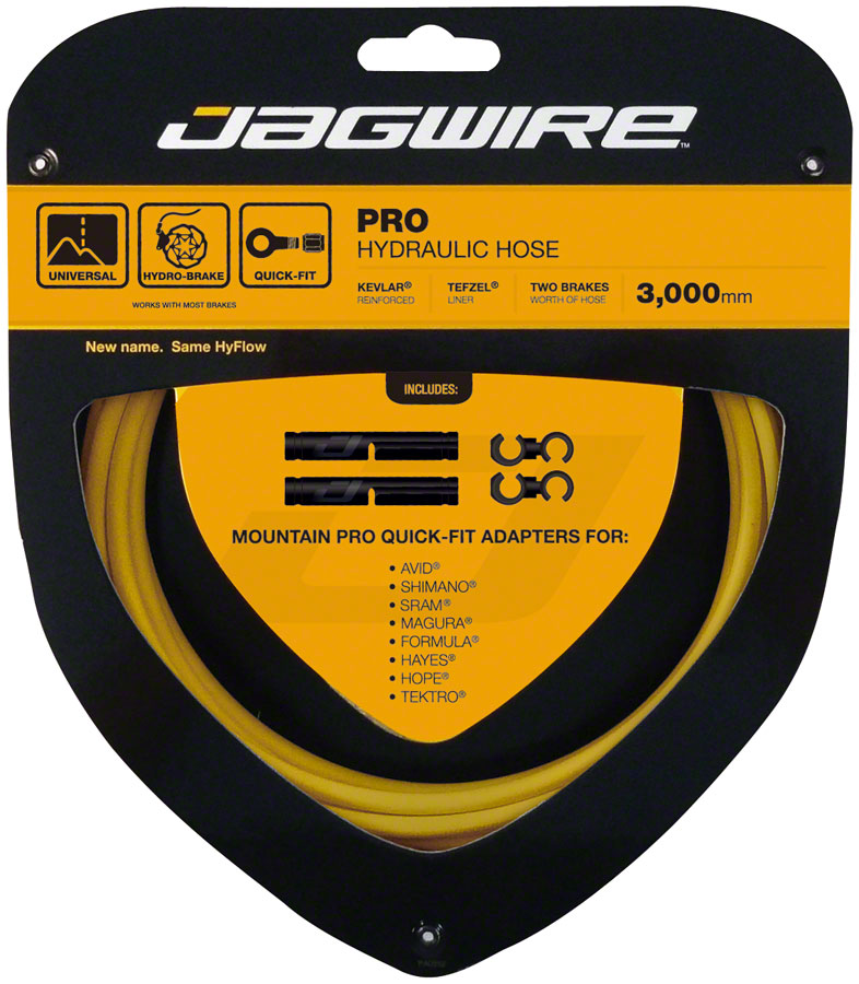 Jagwire Pro Hydraulic Disc Brake Hose Kit 3000mm Yellow Disc Hose and Parts Jagwire   
