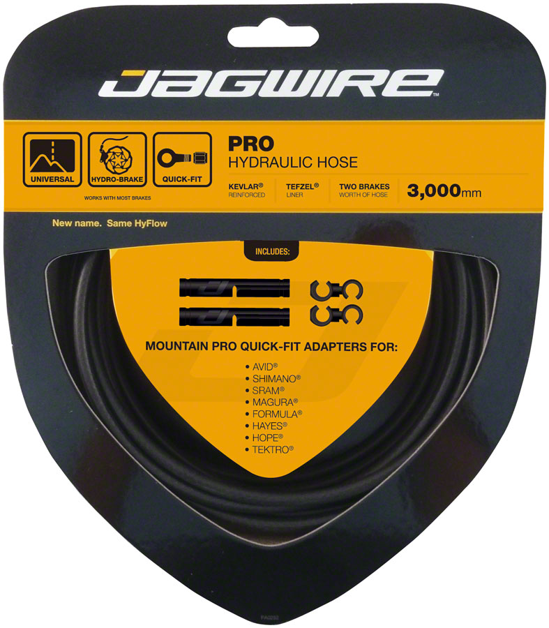 Jagwire Pro Hydraulic Disc Brake Hose Kit 3000mm Stealth Black Disc Hose and Parts Jagwire   