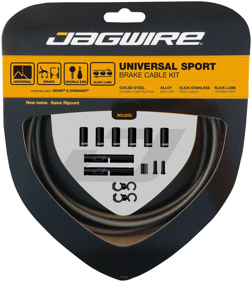 Jagwire Universal Sport Brake Cable Kit Carbon Silver Cables and Housing Jagwire   