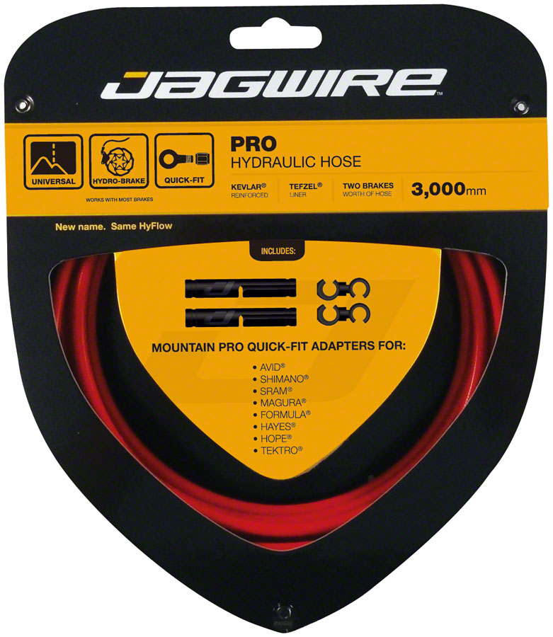 Jagwire Pro Hydraulic Disc Brake Hose Kit 3000mm Red Disc Hose and Parts Jagwire   