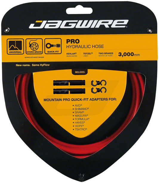 Jagwire Pro Hydraulic Disc Brake Hose Kit 3000mm Red Disc Hose and Parts Jagwire   