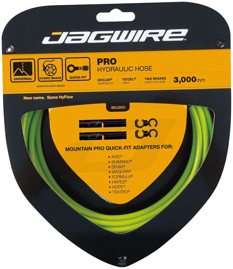 Jagwire Pro Hydraulic Disc Brake Hose Kit 3000mm Organic Green Disc Hose and Parts Jagwire   