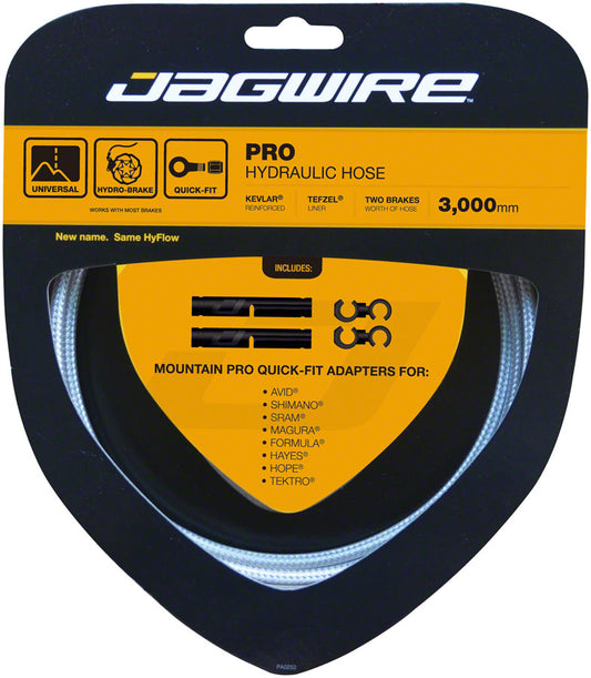 Jagwire Pro Hydraulic Disc Brake Hose Kit 3000mm Sterling Silver Disc Hose and Parts Jagwire   