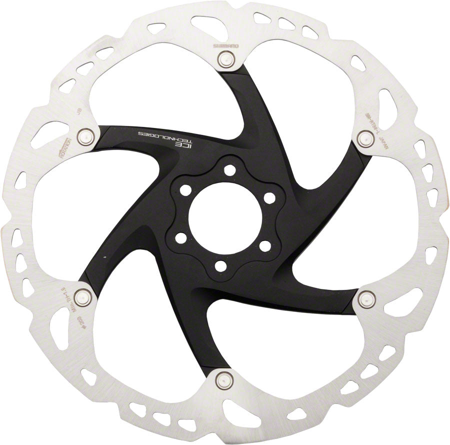 Shimano Deore XT SM-RT86-L Disc Brake Rotor - 203mm 6-Bolt Silver/Black Disc Rotor Shimano   