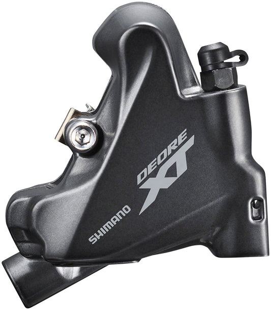 Shimano XT BR-M8110 Disc Brake Caliper - 2-Piston Rear Only Flat-Mount Metal Pads Fins Gray Disc Brake Calipers Shimano   