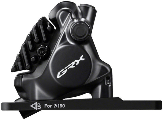 Shimano GRX BR-RX820 Hydraulic Disc Brake Caliper - Front Flat-Mount W/Bracket 140/160mm Rotor Assembled 160mm Disc Brake Calipers Shimano   
