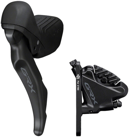 Shimano GRX ST-RX610 Shift/Brake Lever BR-RX400 Hydraulic Disc Brake Caliper - Left/Front 2x Flat Mount Caliper BLK Hydraulic Brake/Shift Lever Drop Bar Shimano   