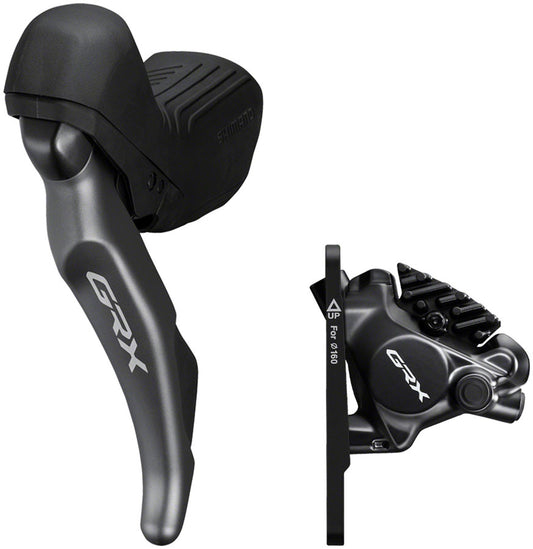 Shimano GRX ST-RX820 Shift/Brake Lever BR-RX820 Hydraulic Disc Brake Caliper - Left/Front 2x Flat Mount Caliper BLK Hydraulic Brake/Shift Lever Drop Bar Shimano   