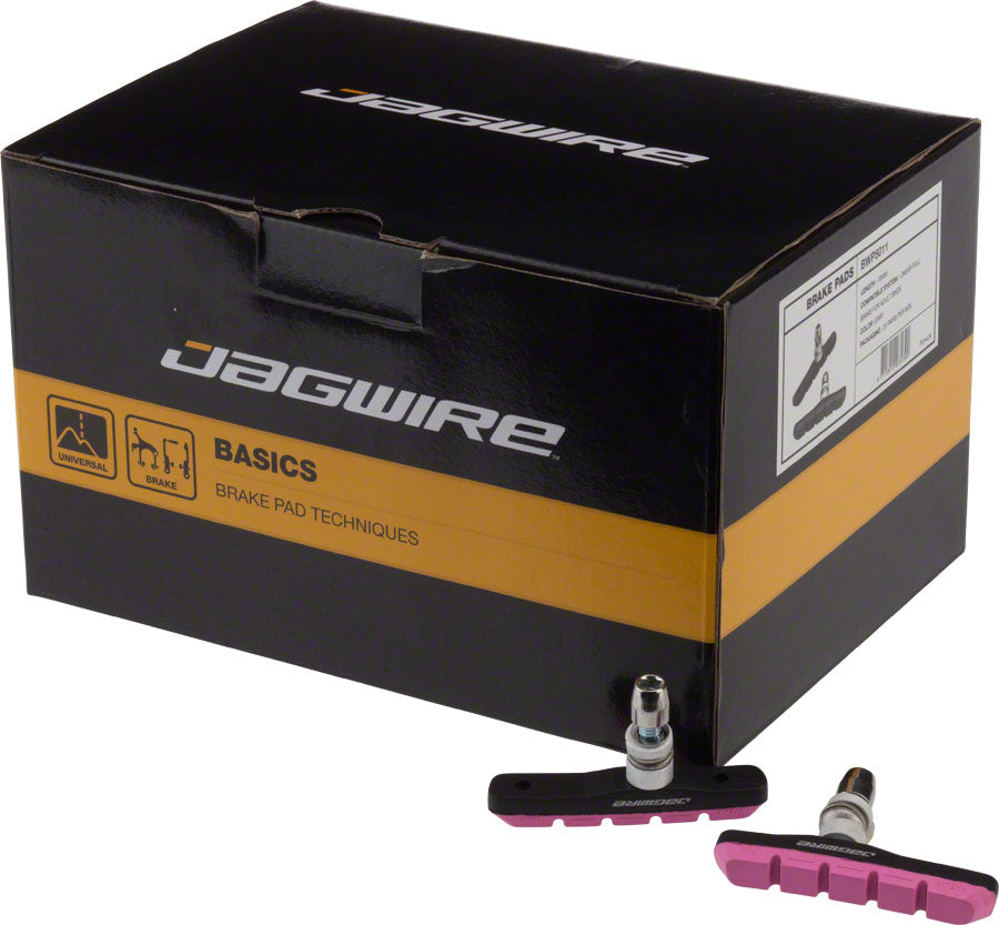 Jagwire Mountain Sport Brake Pads Threaded Post Box of 25 Pair Pink Brake Pads Jagwire   