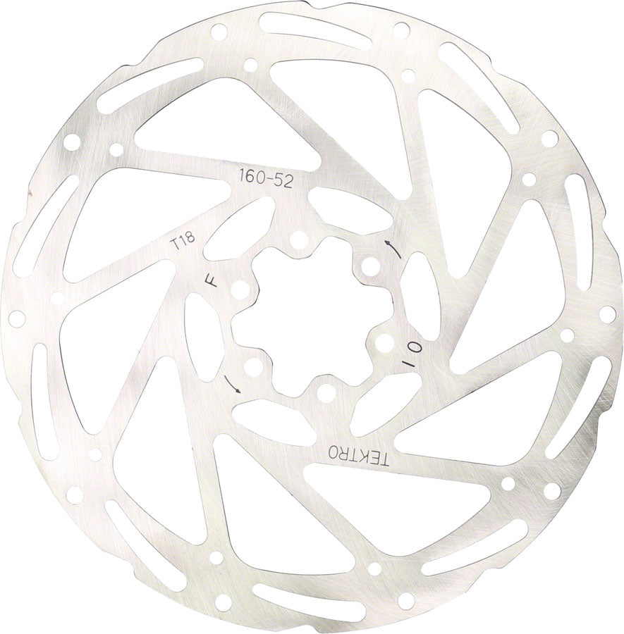 Tektro TR203-52 Disc Rotor - 203mm 6-Bolt 1.8mm Thickness For 2-Piston Calipers Silver Disc Rotor Tektro   