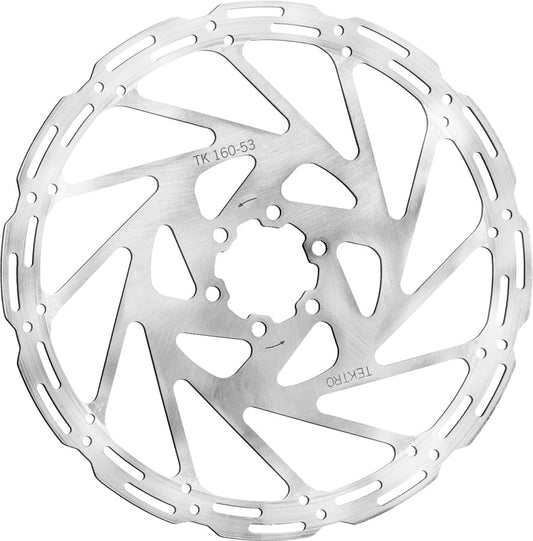 Tektro TR160-53 Disc Rotor - 160mm 6-Bolt 1.8mm Thickness For 4-Piston Calipers Silver Disc Rotor Tektro   
