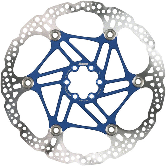 Hope Floating Disc Brake Rotor - 220mm 6-Bolt Blue Disc Rotor Hope   