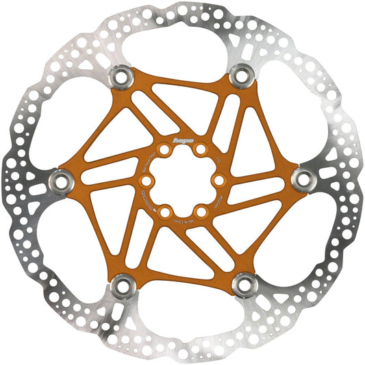 Hope Floating Disc Brake Rotor - 220mm 6-Bolt Orange Disc Rotor Hope   
