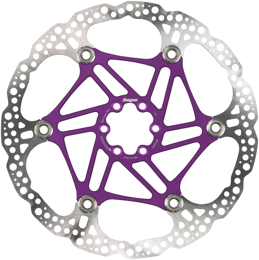 Hope Floating Disc Brake Rotor - 220mm 6-Bolt Purple Disc Rotor Hope   