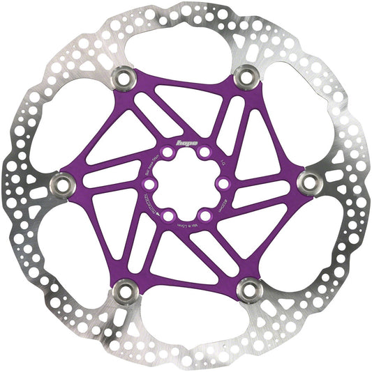 Hope Floating Disc Brake Rotor - 220mm 6-Bolt Purple Disc Rotor Hope   
