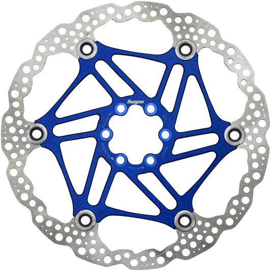 Hope Floating Disc Brake Rotor - 200mm 6-Bolt Blue Disc Rotor Hope   