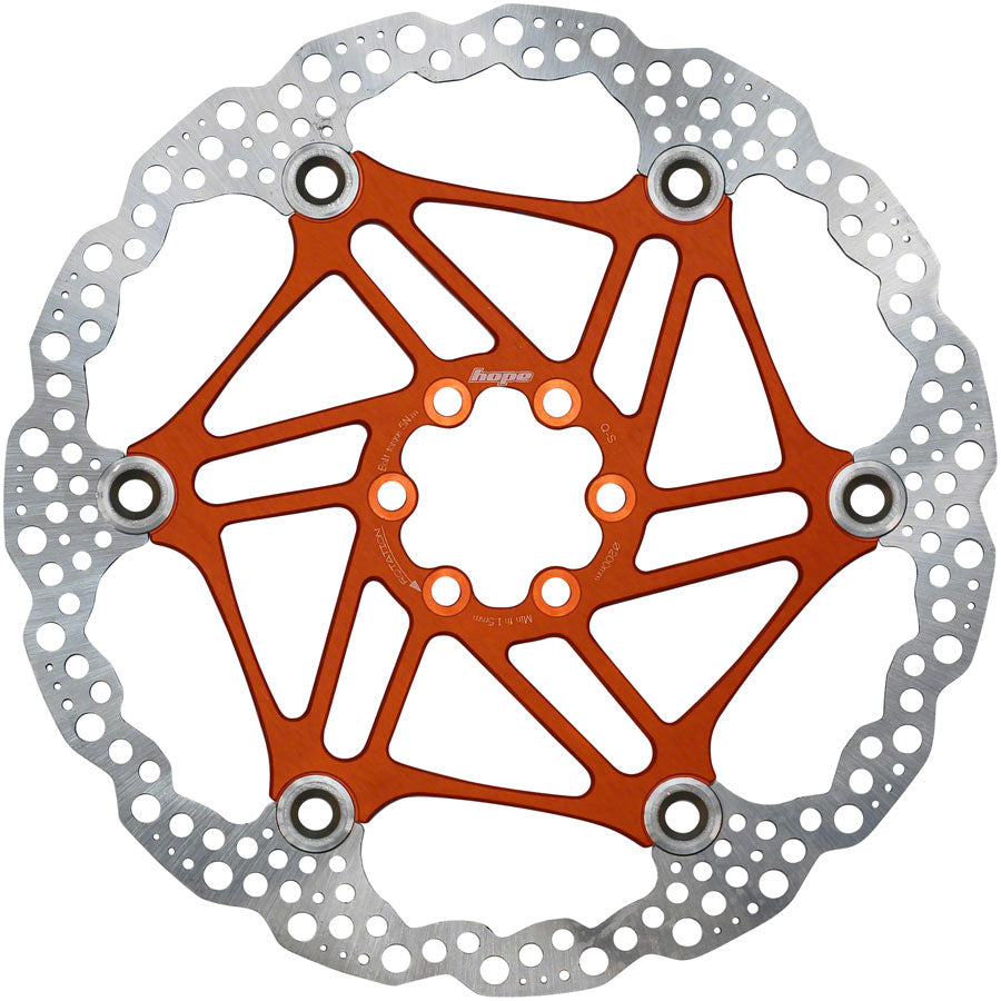 Hope Floating Disc Brake Rotor - 200mm 6-Bolt Orange Disc Rotor Hope   