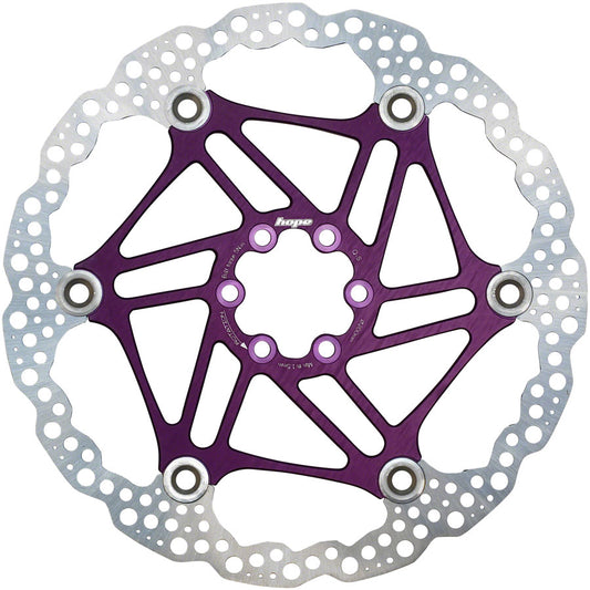 Hope Floating Disc Brake Rotor - 200mm 6-Bolt Purple Disc Rotor Hope   
