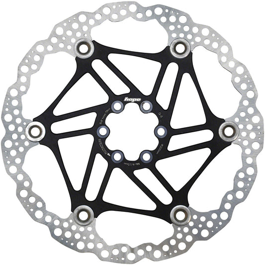 Hope Floating Disc Brake Rotor - 200mm 6-Bolt Black Disc Rotor Hope   