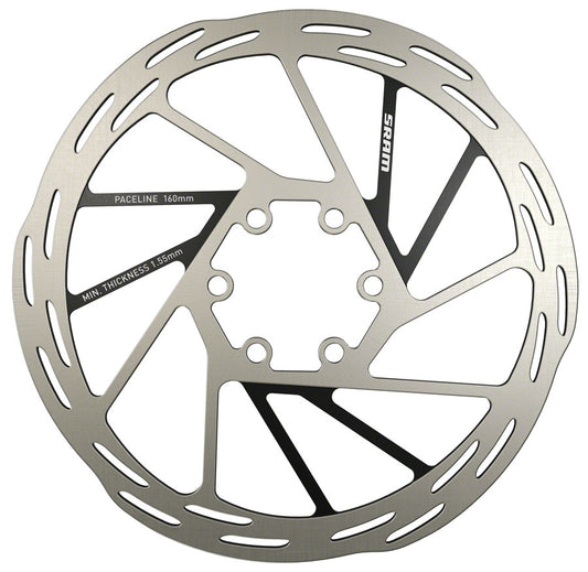 SRAM Paceline Disc Brake Rotor - 160mm 6-Bolt Silver/Black Disc Rotor SRAM   