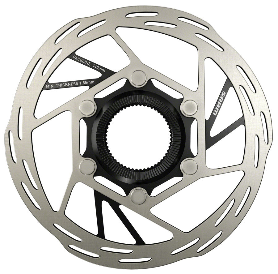 SRAM Paceline Disc Brake Rotor 140mm CenterLock Silver/Black Disc Rotor SRAM   
