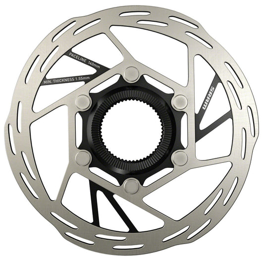 SRAM Paceline Disc Brake Rotor 140mm CenterLock Silver/Black Disc Rotor SRAM   