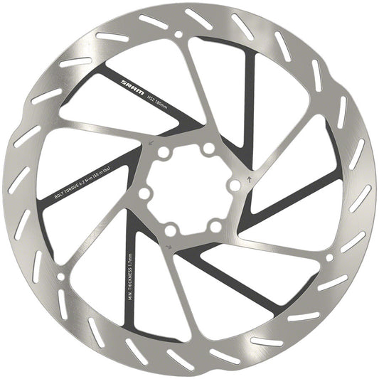 SRAM HS2 Disc Brake Rotor - 180mm 6-Bolt Rounded Silver/Black Disc Rotor SRAM   