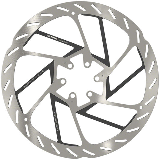 SRAM HS2 Disc Brake Rotor - 200mm 6-Bolt Rounded Silver/Black Disc Rotor SRAM   
