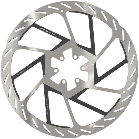 SRAM HS2 Disc Brake Rotor - 220mm 6-Bolt Rounded Silver/Black Disc Rotor SRAM   