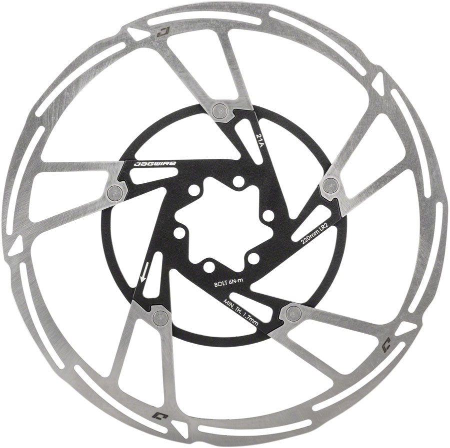 Jagwire Pro LR2 Disc Brake Rotor - 220mm 6-Bolt Silver/Black Disc Rotor Jagwire   