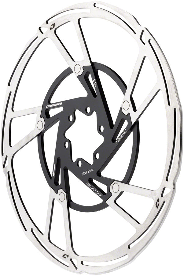 Jagwire Pro LR2 Disc Brake Rotor - 220mm 6-Bolt Silver/Black Disc Rotor Jagwire   
