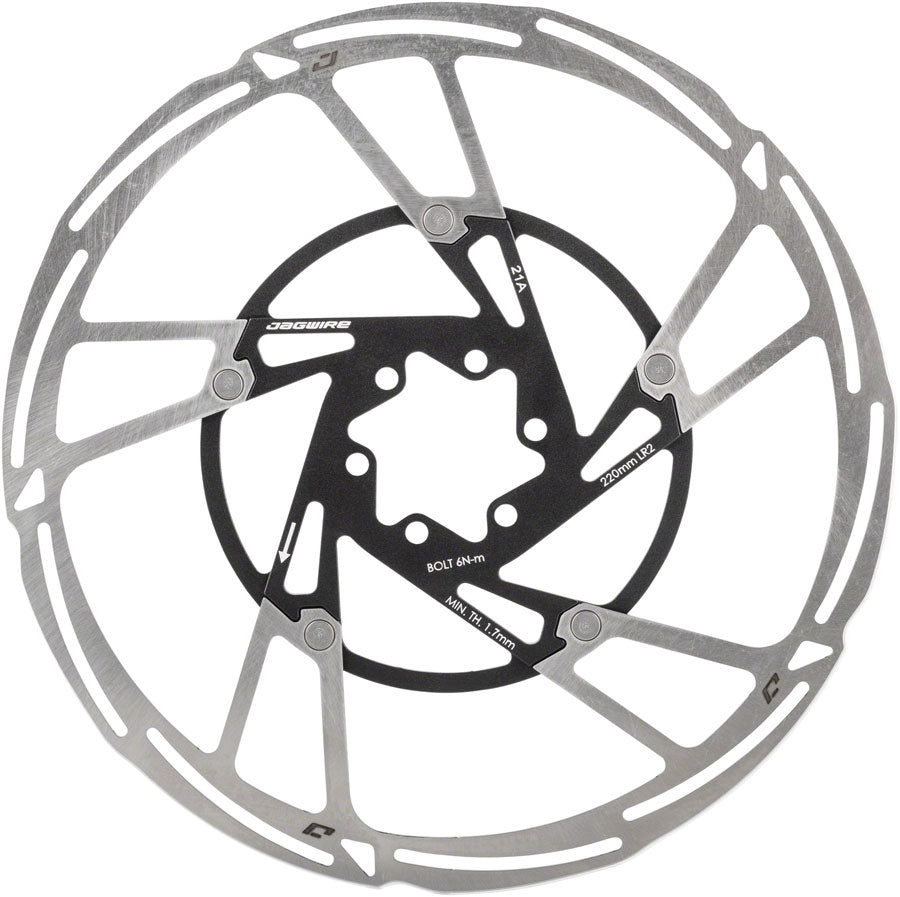 Jagwire Pro LR2 Disc Brake Rotor - 220mm Center Lock Silver/Black Disc Rotor Jagwire   