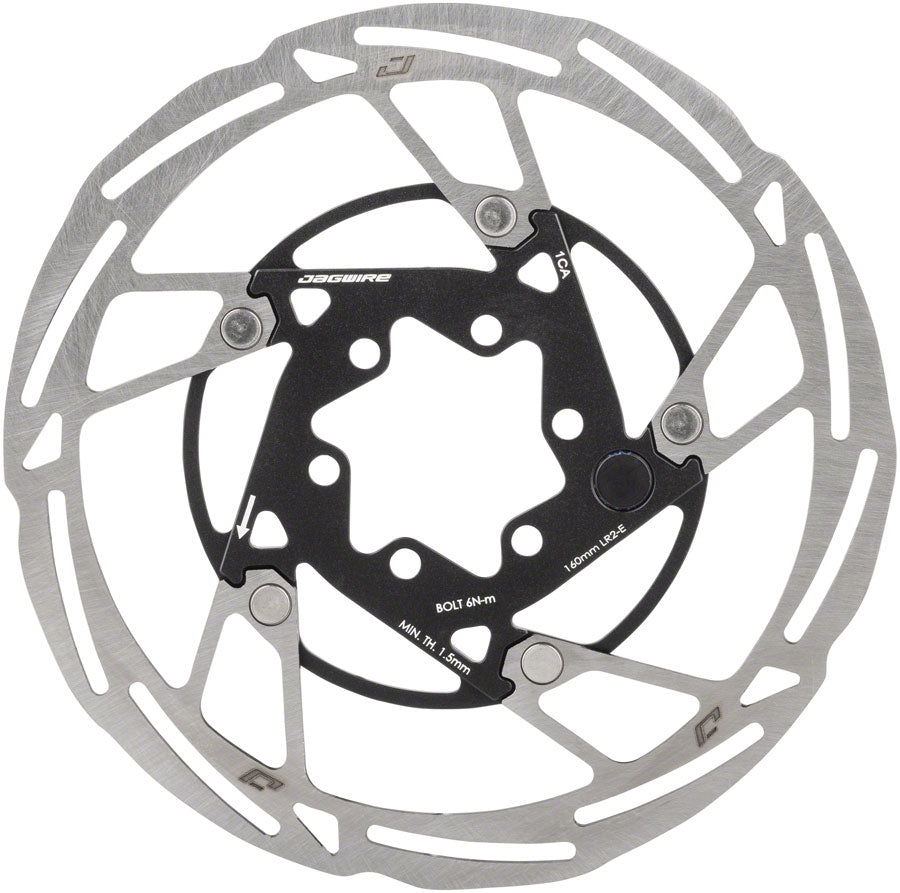 Jagwire Pro LR2-E Ebike Disc Brake Rotor Magnet - 160mm 6-Bolt Silver/BLK Disc Rotor Jagwire   
