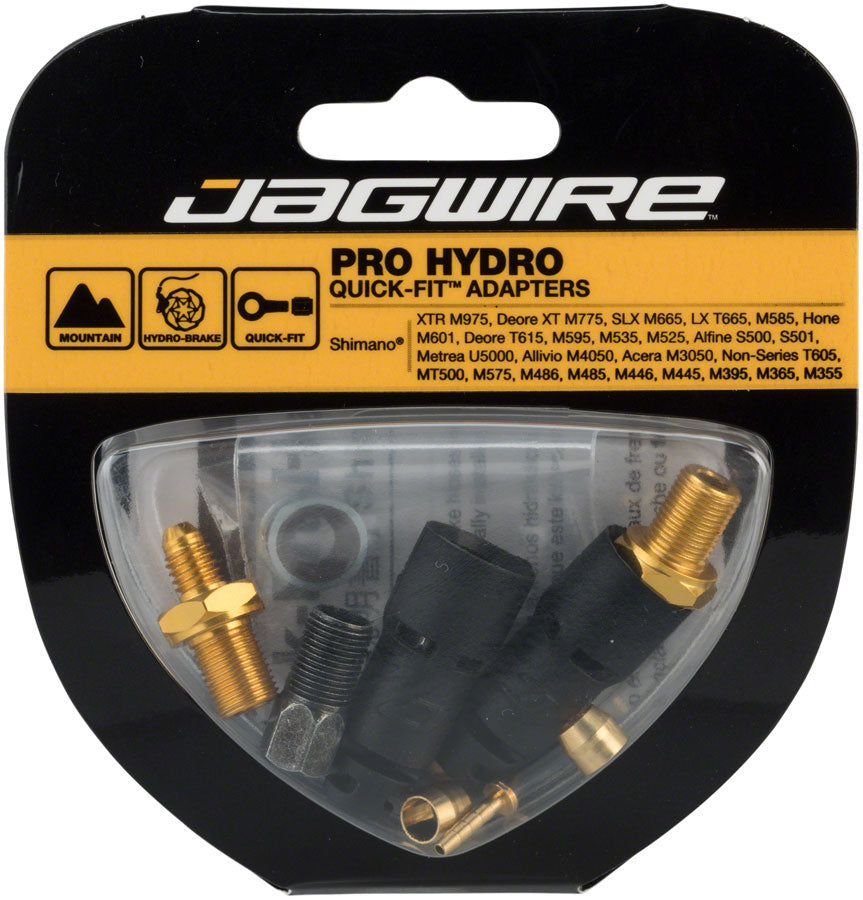 Jagwire Pro Disc Brake Hydraulic Hose Quick-Fit Adapters Shimano XTR Deore XT SLX LX Hone Deore Alfine Metrea Alivio Acera Disc Hose and Parts Jagwire   