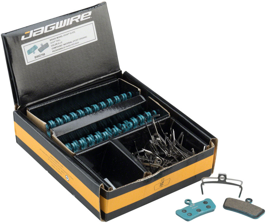 Jagwire Sport Organic Disc Brake Pads SRAM Guide Ultimate RSC RS R Avid Trail - Steel Backed 25 Pair Bulk Pack Disc Brake Pads Jagwire   