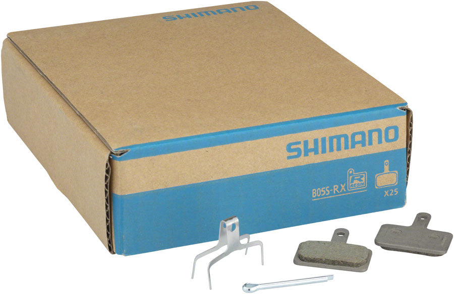 Shimano B05S-RX Disc Brake Pad Spring - Resin Compound Stainless Steel Back Plate Box/25 pair Disc Brake Pads Shimano   