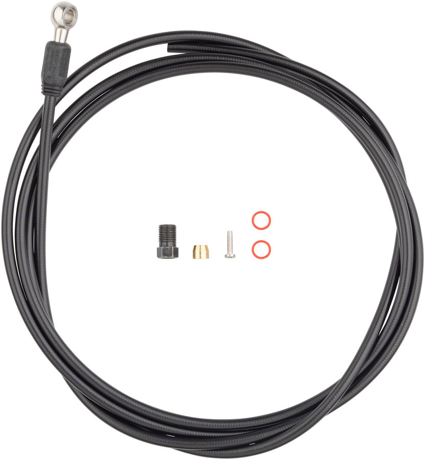 Jagwire Sport Mineral Oil Hydraulic Hose Kit Shimano XTR XT SLX Saint Zee Alfine 2000mm BLK Disc Hose and Parts Jagwire   