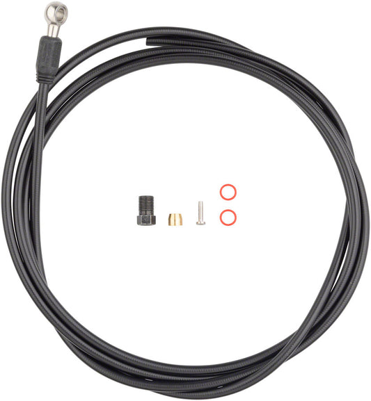 Jagwire Sport Mineral Oil Hydraulic Hose Kit Shimano XTR XT SLX Saint Zee Alfine 2000mm BLK Disc Hose and Parts Jagwire   
