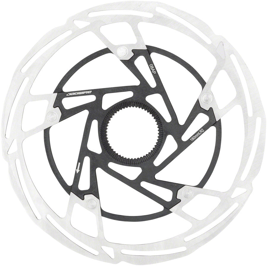 Jagwire Pro LR2 Disc Brake Rotor - 160mm Center Lock Silver/Black Disc Rotor Jagwire   
