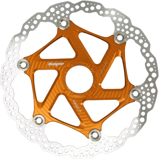 Hope MTB Floating Centre-Lock Disc Brake Rotor - 200mm Center-Lock Orange Disc Rotor Hope   