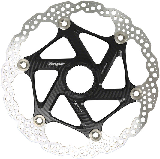 Hope MTB Floating Centre-Lock Disc Brake Rotor - 200mm Center-Lock Black Disc Rotor Hope   