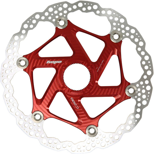 Hope MTB Floating Centre-Lock Disc Brake Rotor - 200mm Center-Lock Red Disc Rotor Hope   