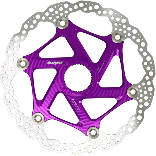 Hope MTB Floating Centre-Lock Disc Brake Rotor - 203mm Center-Lock Purple Disc Rotor Hope   