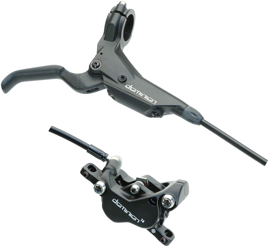 Hayes Dominion T4 Disc Brake and Lever - Rear Hydraulic Post Mount Black Disc Brake & Lever Hayes   