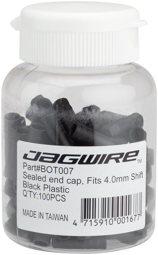 Jagwire 4mm Sealed Nylon End Caps Bottle of 100 Black Cables and Housing Jagwire   